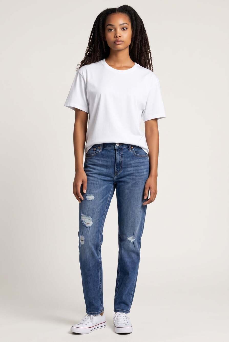 Levi's Women's Boyfriend Distressed Blue Denim Jeans
31X27